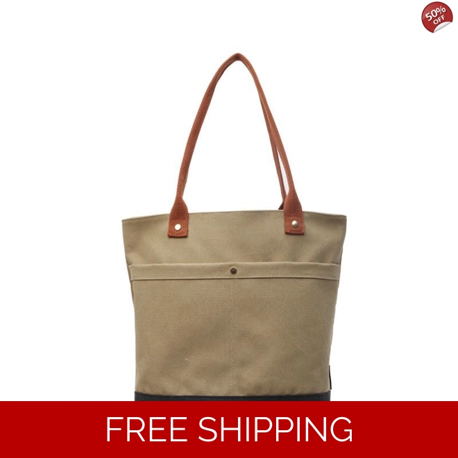 product Image for Large Capacity Tote Bag for Women New Fashionable Color Contrasting Handbag Single Should Canvas Bag